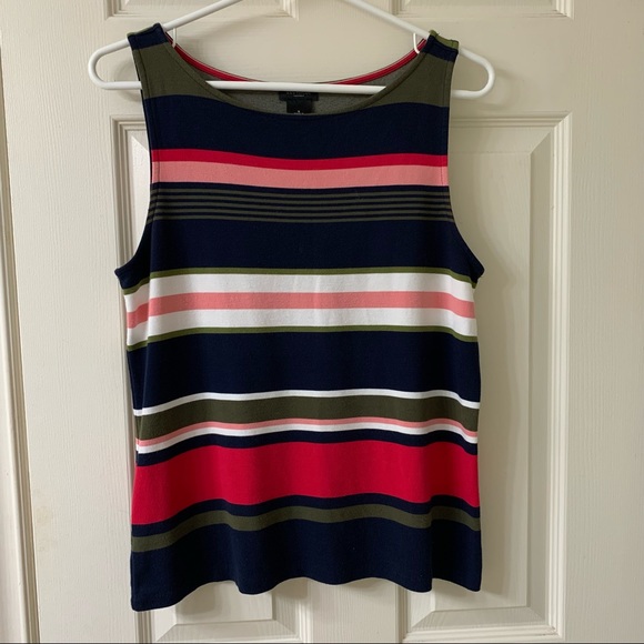 🌷3 for$25🌷Ann Taylor Factory, US S (Fits Up To US M), Navy Stripe Tank Top - Picture 3 of 7